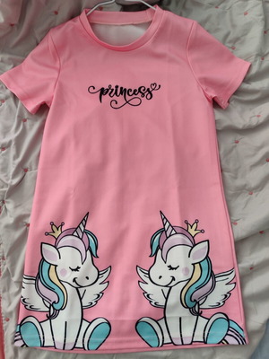 Girls' dress like new, pink, sizes 116-122 cm, age 6