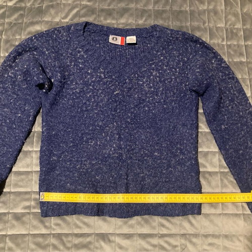Women's V sweater used, blue, size S