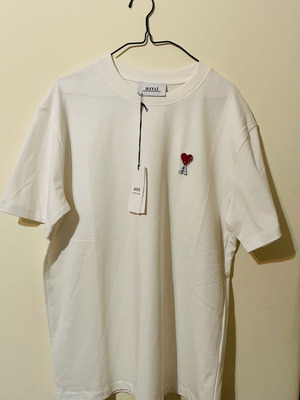 Ami Paris Mens T-Shirt Medium White New
