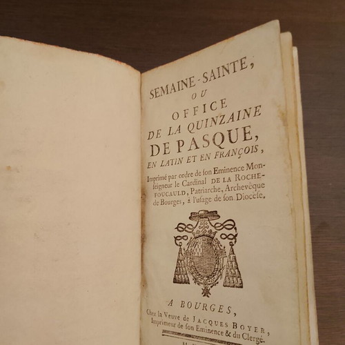 Rare 1752 French Liturgical Book used