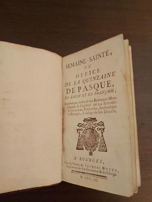 Rare 1752 French Liturgical Book used