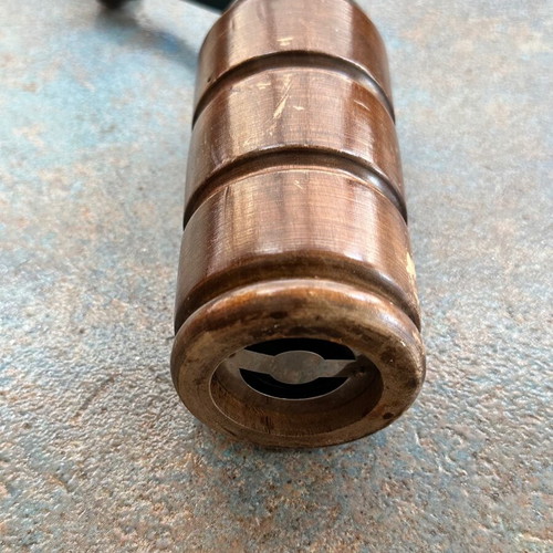 Wooden spice mill vintage used
