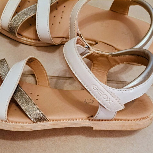 Geox Karly anatomical white sandals, size 36
