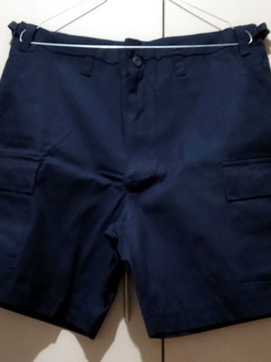 Ripstop men's bermuda shorts new, dark blue, size 44