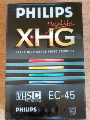 Philips Megalife XHG EC45 video cassette tape new