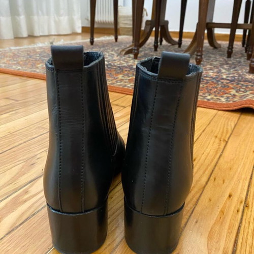 Tsouderos leather boots like new, size 38, black