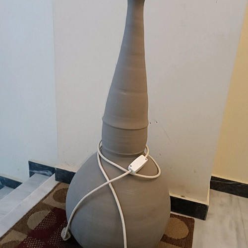 Clay lamp shaped like a pumpkin like new