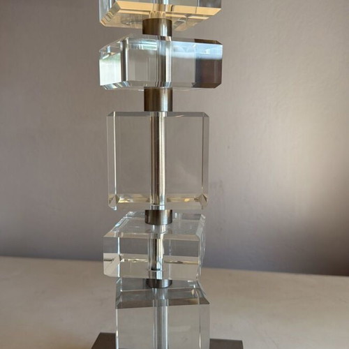 Zara Home table lamp used, metal and glass