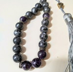 Worry beads new, labradorite with amethyst