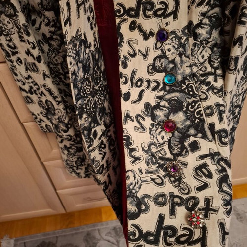 Desigual women's coat like new, size medium, black and white
