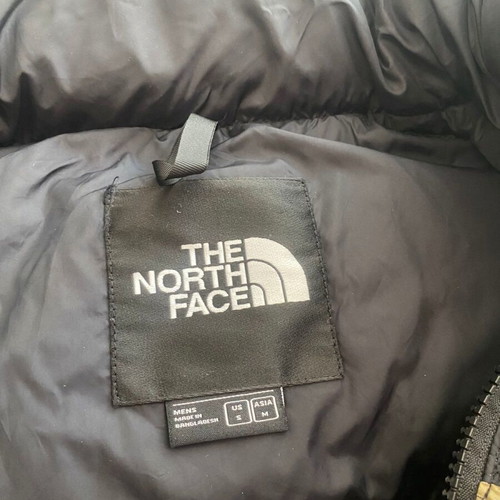 The North Face puffer jacket black and green, medium