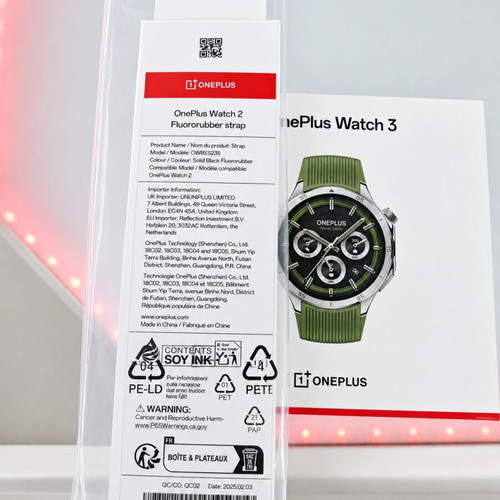 OnePlus Watch 3 Stainless Steel 46mm smartwatch with extra strap and Spigen bracelet