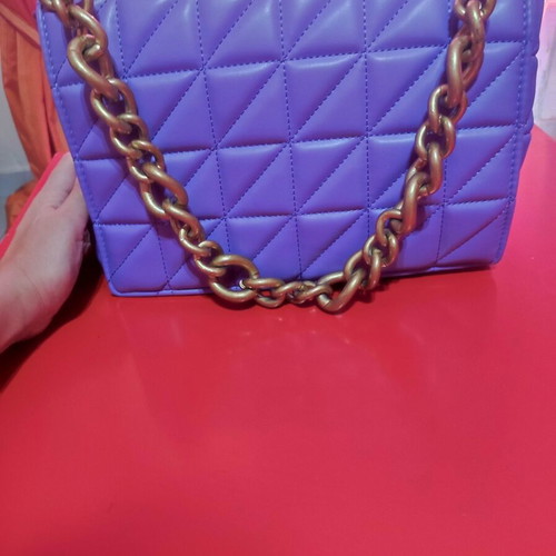 Zara shoulder bag like new, purple-lilac with gold-bronze chain