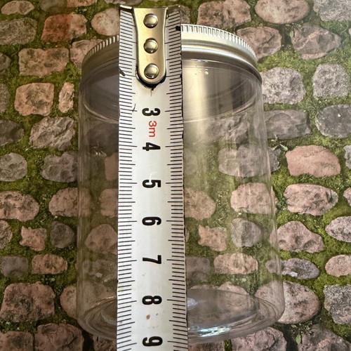 Plastic jars new 300ml with aluminum screw lid