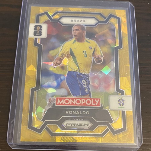 Panini FIFA World Cup Ronaldo Gold Cracked Ice Card new