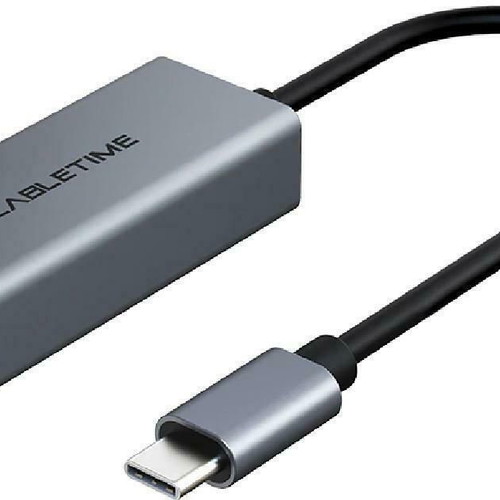Cabletime CML100 USB-C network adapter for wired Ethernet connection new