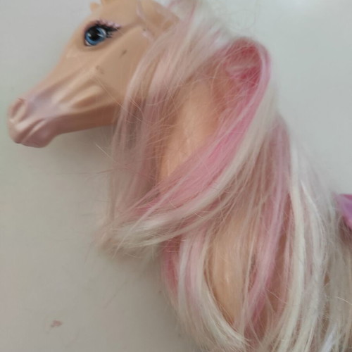 Toy horse for girl used, height 25 cm length 27 cm