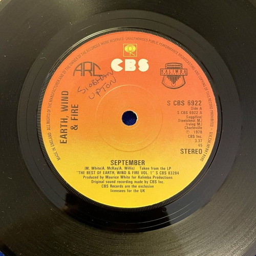 Can't Hide Love 7-inch vinyl record used, Earth, Wind & Fire, R&B/Soul