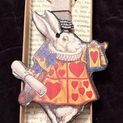 Easter candles with wooden decorations Alice in Wonderland new