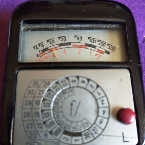 Old light meter used, instrument for measuring light intensity