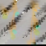  Oxette σκουλαρίκια επιχρυσωμένο ασήμι 925 κ ημιπολύτιμους λίθους