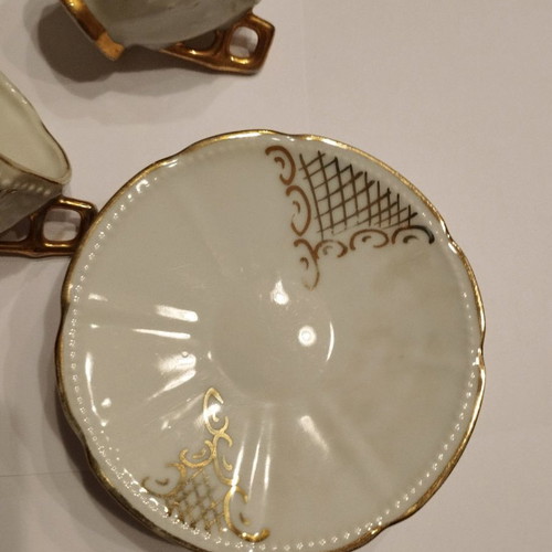 Vintage cups like new, set of 4 with saucers