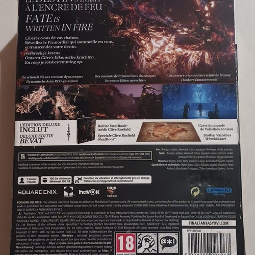 Final Fantasy XVI PS5 game deluxe edition like new
