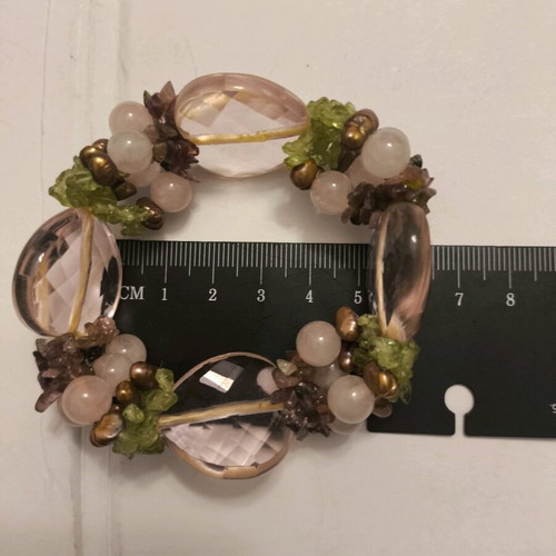 Handmade bracelet with semi-precious stones like new