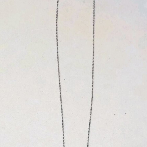 Silver necklace 925° with black zirconia, 42cm length, new
