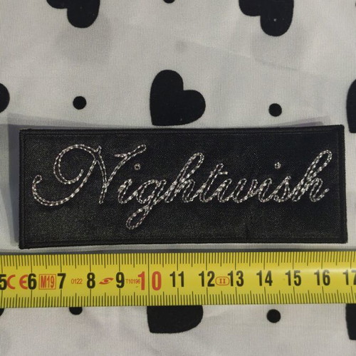 Nightwish embroidered silver logo patch
