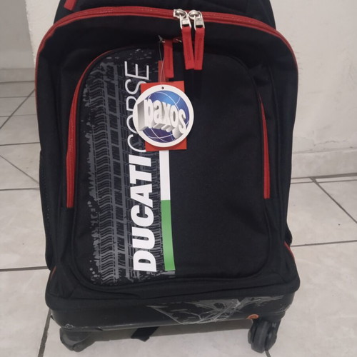 Paxos 4 Wheels Ducati Italian Colours School Trolley Bag New