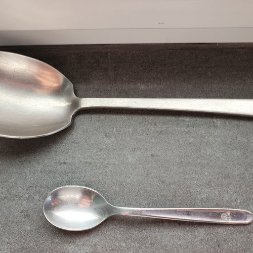 Collectible airline company spoons and knife used