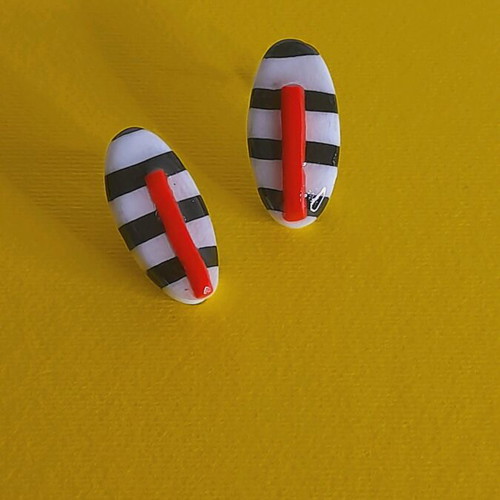 Handmade M-art Studio earrings new, polymer clay