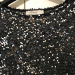 Rococo blouse sequin like new, black, size M