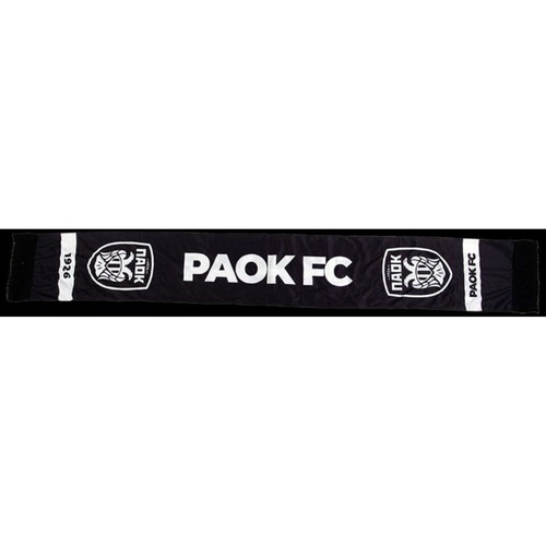 PAOK satin double-sided scarf black and white official product new