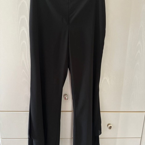 Black pants with slits, size L