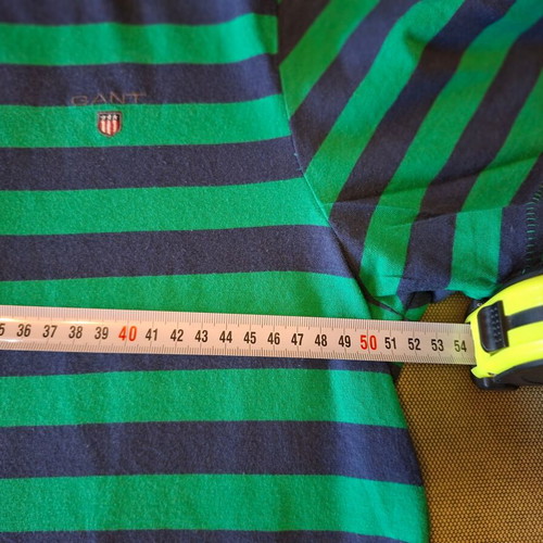 Gant T-shirt size L striped navy and green like new