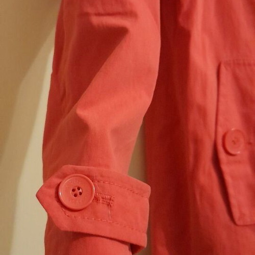 Maddison short trench coat like new, red-coral XL