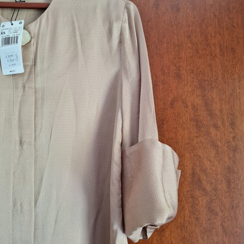 Mango shirt new, 100% viscose, beige, small size