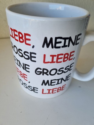 IGG Größenwahn large mug 885 ml with German love message
