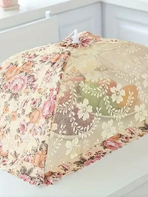 Foldable Food Cover with Floral Pattern New