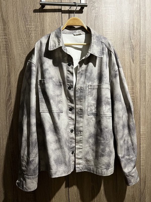 Zara denim jacket like new, gray and purple, XL
