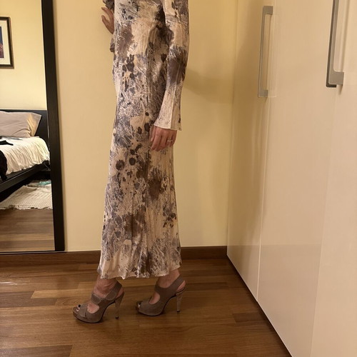 Zara dress with draped neckline and marble print new with tags