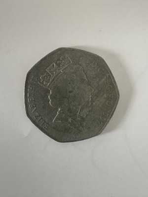 50 Pence Coin 1997, like new, Great Britain