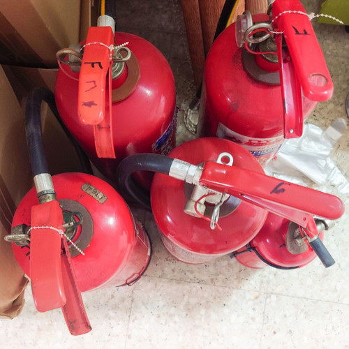 Fire Extinguishers used, pack of 3, including 2 large 5kg and 1 small 2L