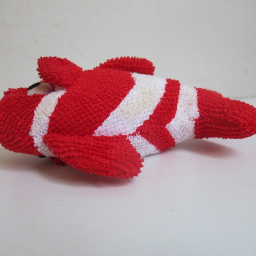 Plush handmade Nemo fish like new, red