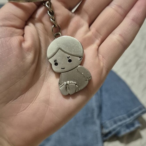 Baby keychain silver used