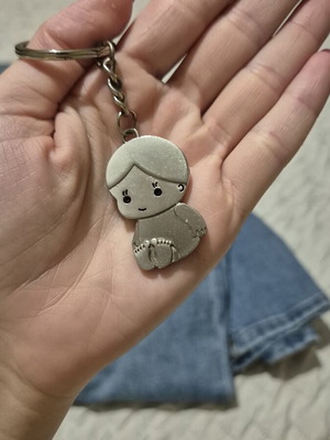 Baby keychain silver used