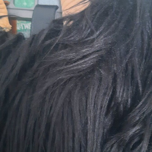 Black Fuzzy Jacket Celestino One Size like new