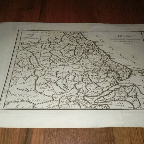 Thessaly map collectible 1788 used in excellent condition